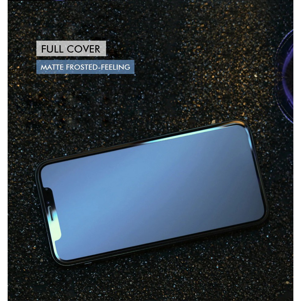 [Siêu Cứng] Kính CL Nhám Chống Vân Tay iPhone 11 Pro Max/ XS Max 6.5" Cường lực Tốt FULL Màn Viền Kính Bóng