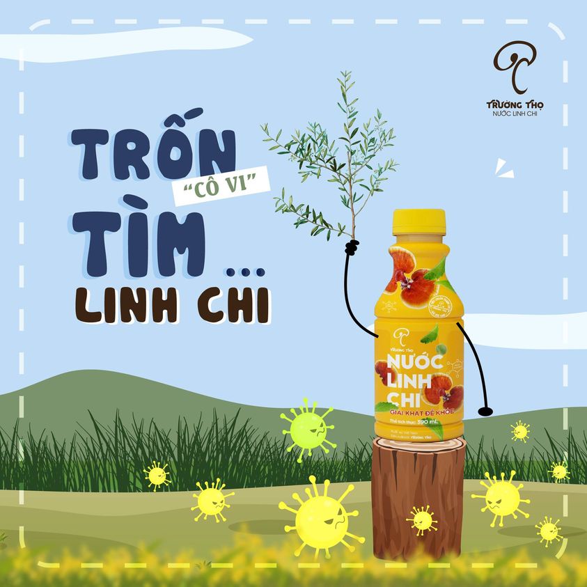 Nước Nấm Linh Chi Trường Thọ - Thùng 24 Chai (390ml/chai)