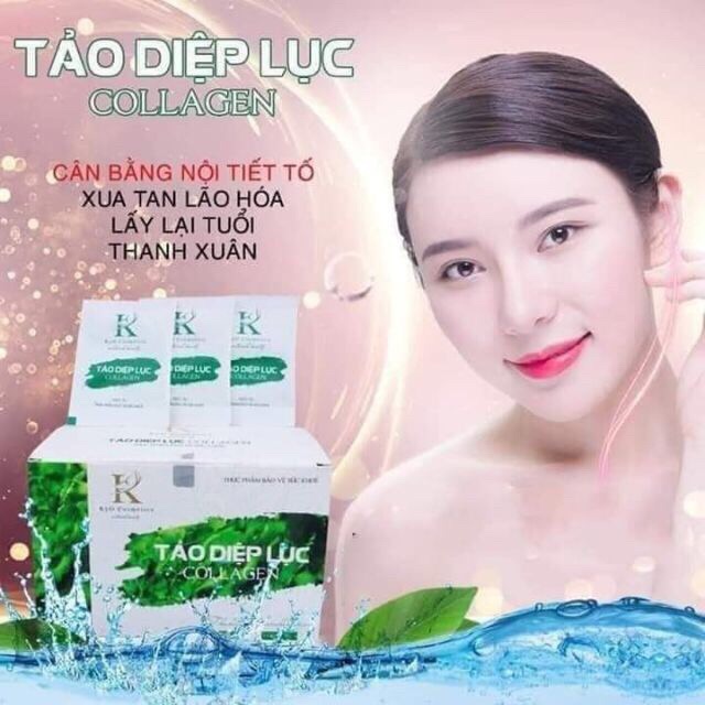 Tảo Diệp Lục Collagen Kyo Chính Hãng