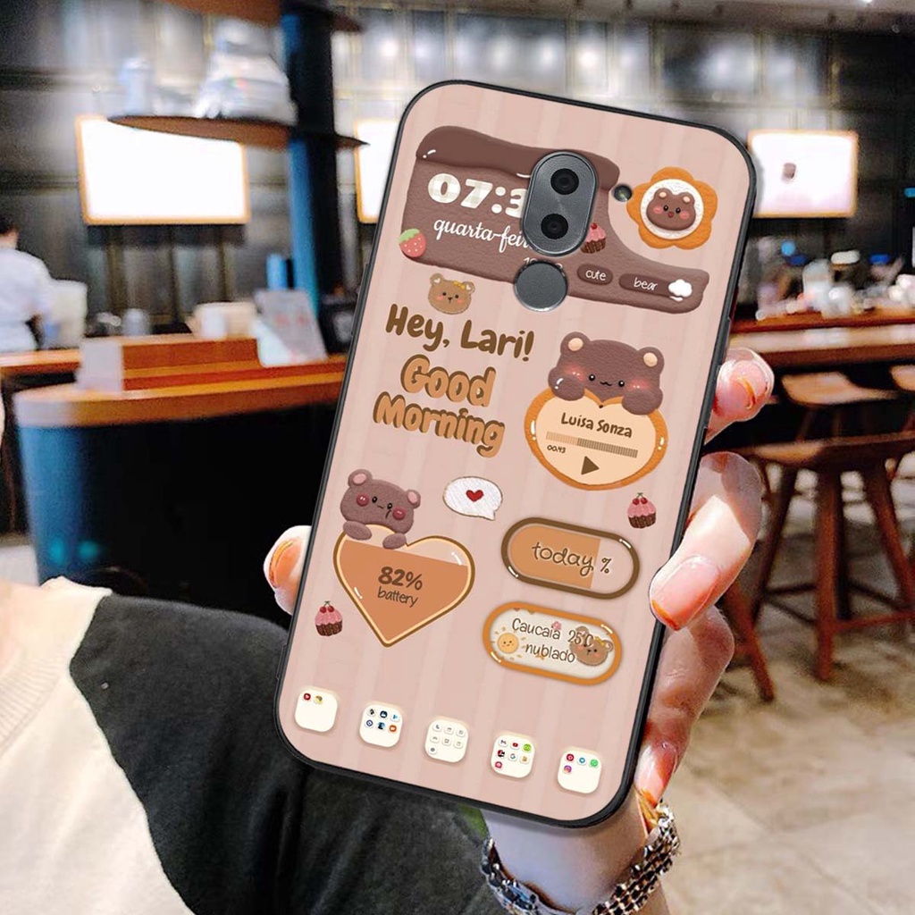 Ốp lưng điện thoại Huawei GR5 2017 in hình gấu humberger chi bi vô cùng đáng yêu