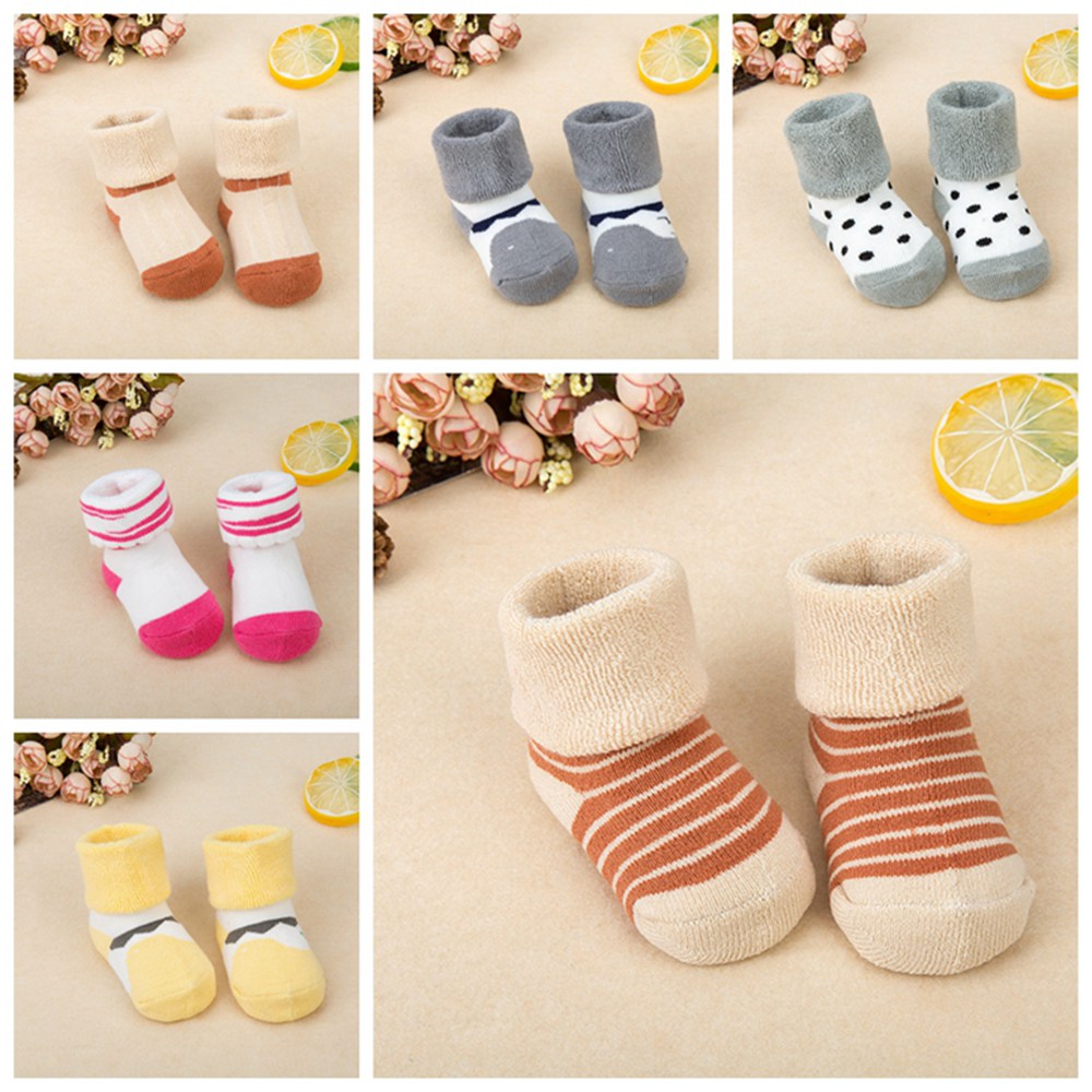 0-3Yrs Winter Soft Cotton Baby Socks Warm Unisex Girl Boy Socks Thick Kids Footwear