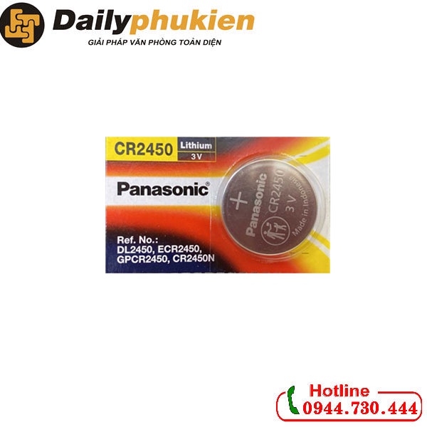 Pin 3V Panasonic CR2450 vỉ 1 viên dailyphukien