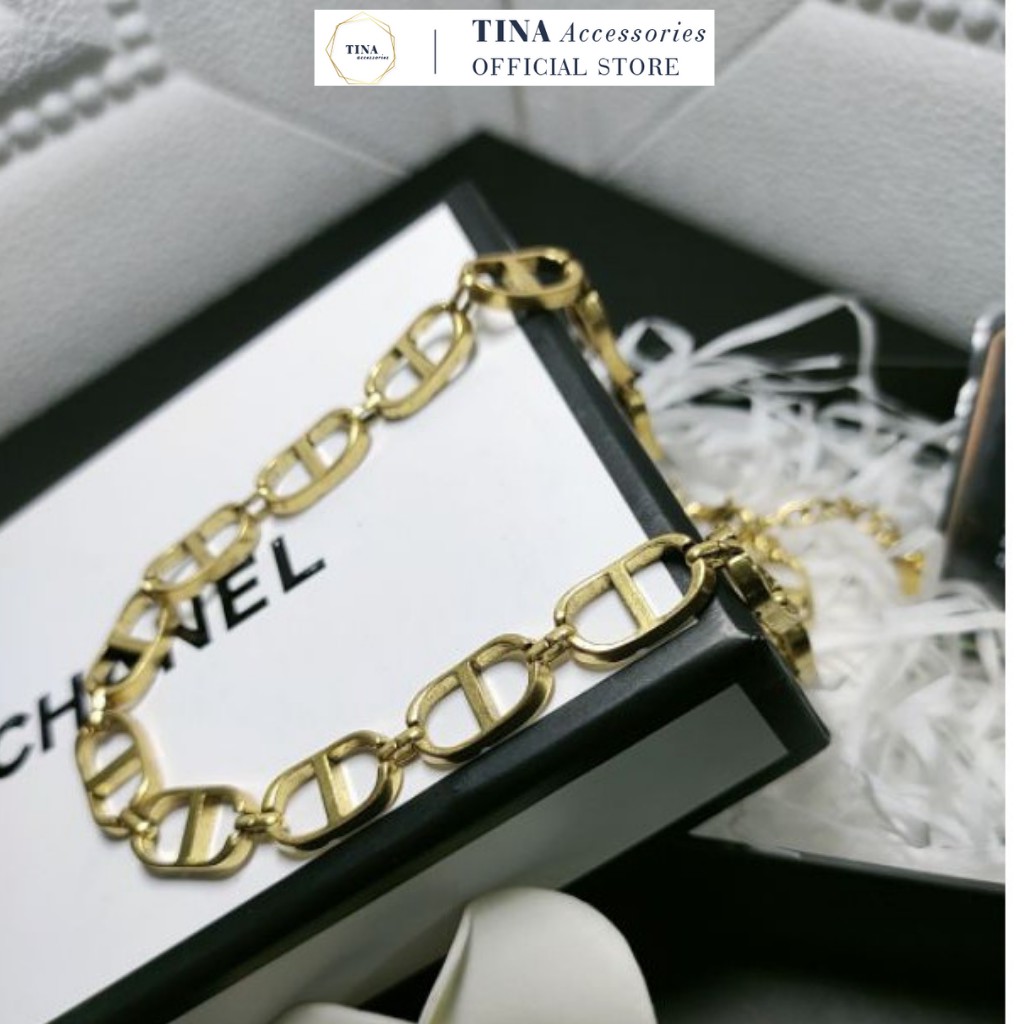 Vòng Cổ TINA Chocker CD Phong Cách Sang Chảnh Độc Đáo CK01S.TO