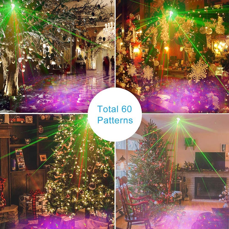 Đèn Laser Phòng Bay, Đèn Bay Phòng Theo Nhạc 2 Trong 1 Tích Hợp Đèn Led 7 Màu Dùng Cho Phòng Karaoke Sân Khấu