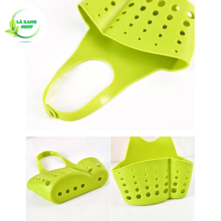 GIỎ ĐỰNG GIẺ Lưới Rửa Bát - Giỏ Nhựa Treo Đồ Rửa Chén, Gắn Vòi Nước Bồn Rửa Có Móc Cài Quai