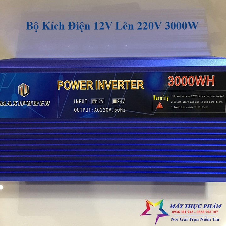 Bộ đổi nguồn kích điện inverter Maxipower 24V - 220V 3000W