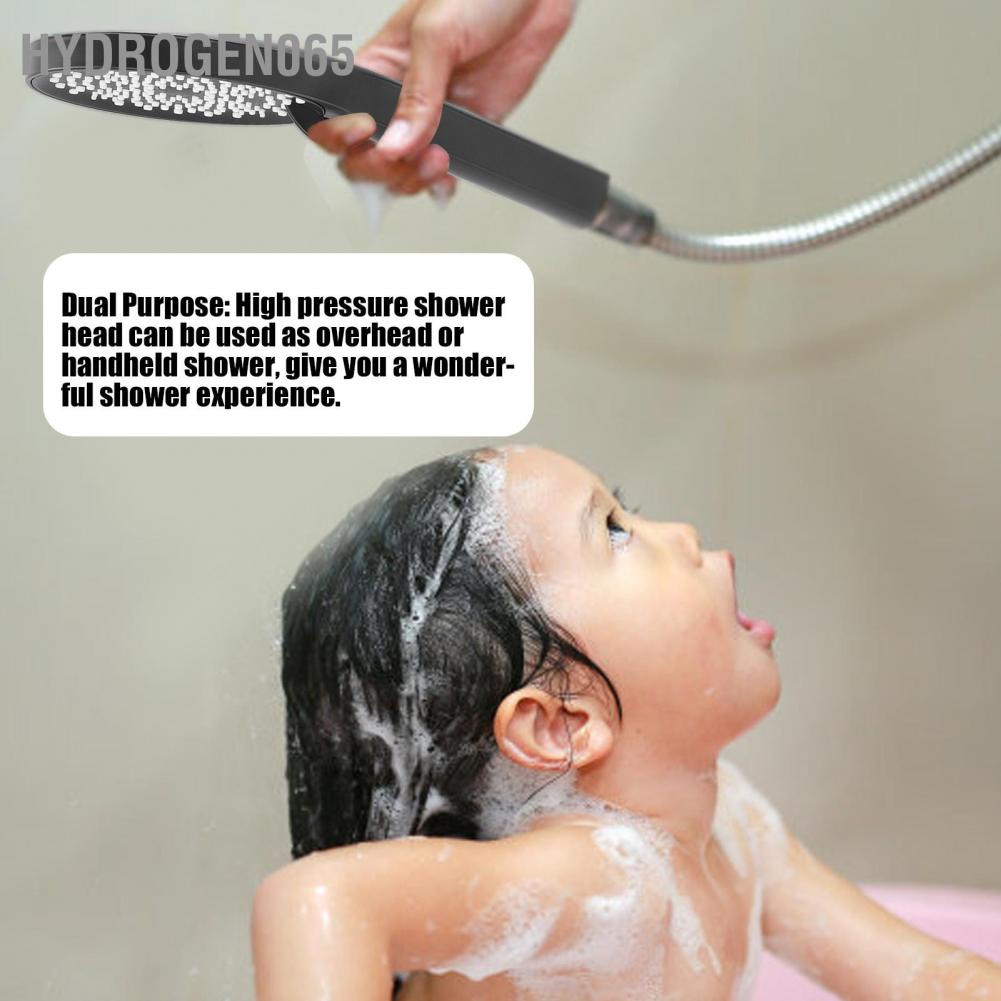 Hydrogen065 Handheld Shower Head High Pressure G1/2 Thread ABS Electroplated Showerhead for Bathroom