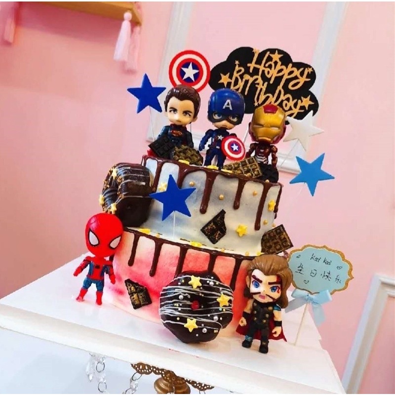 Set 6 khuôn làm bánh kem hình siêu anh hùng