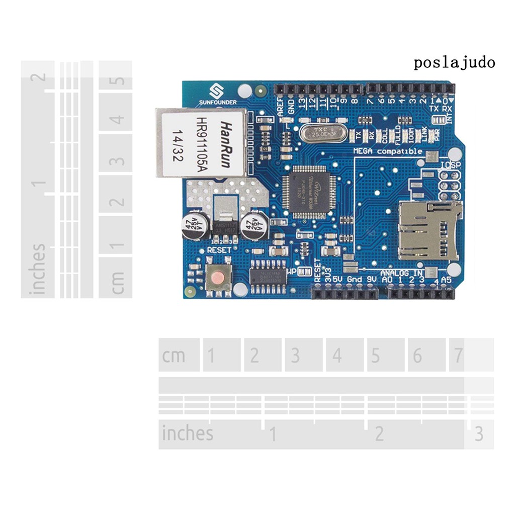 Bảng Mạch Hỗ Trợ Hoss_Usb Ethernet W5100 Cho Arduino Mega Uno