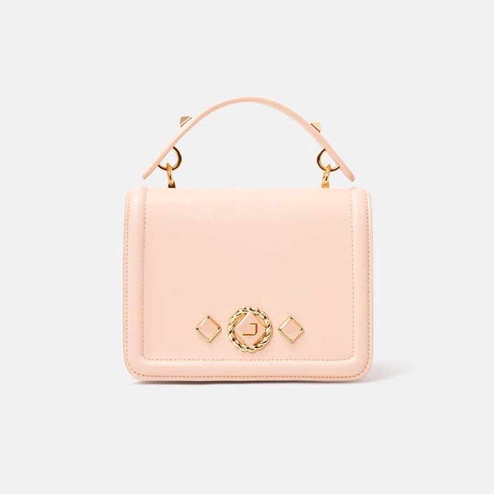 Túi Xách Nhỏ Nữ Thời Trang JUNO Thân Xếp Cạnh Khoá Trang Trí TXN554