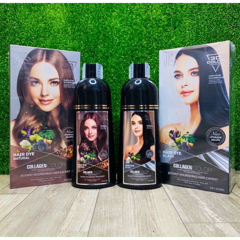 Dầu gội phủ bạc đen tóc ĐL COLLAGEN 500ml chính hãng