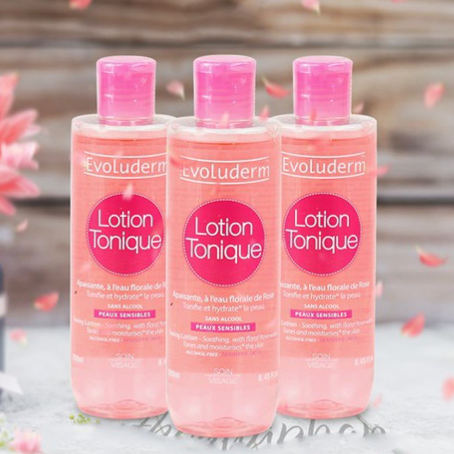 Nước hoa hồng EVOLUDERM 250ml Toner trắng da cho da dầu mụn dưỡng ẩm se khít lỗ chân lông - La La Cosmetic