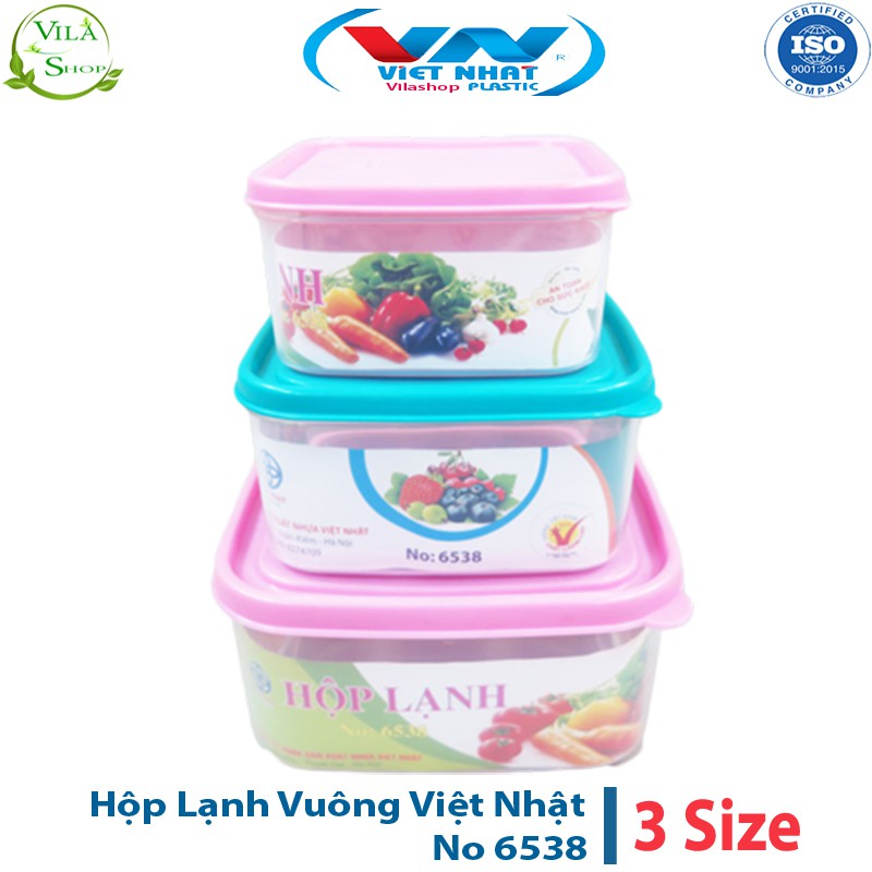 [ 12 Phân Loại] Hộp Đựng Thực Phẩm, Hộp Nhựa Bảo Quản Đồ Tươi Hình Vuông, Nhựa Cao Cấp Inochi - Việt Nhật