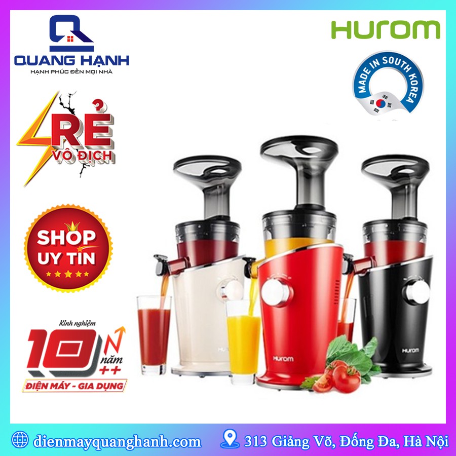 Máy ép chậm Hurom Diva H100S H100-S [Sản xuất tại Hàn Quốc, bảo hành 12 tháng]