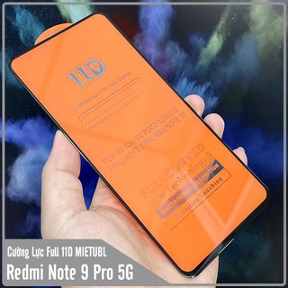 Kính cường lực 11D cho Xiaomi Redmi Note 9 Pro 5G - Mi 10T Lite Full viền Đen MIETUBL