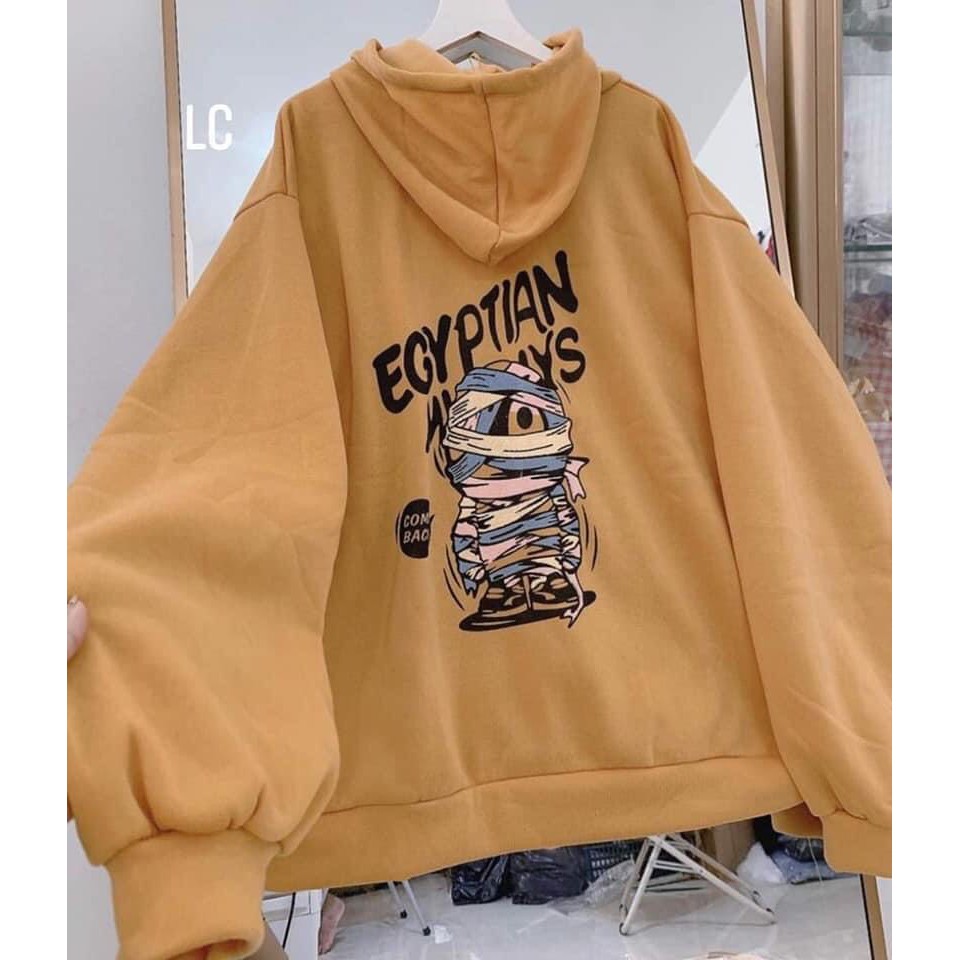 ÁO KHÓA MŨ UNISEX EGYPTIAN mũ 2 lớp chất nỉ ngoại cao cấp