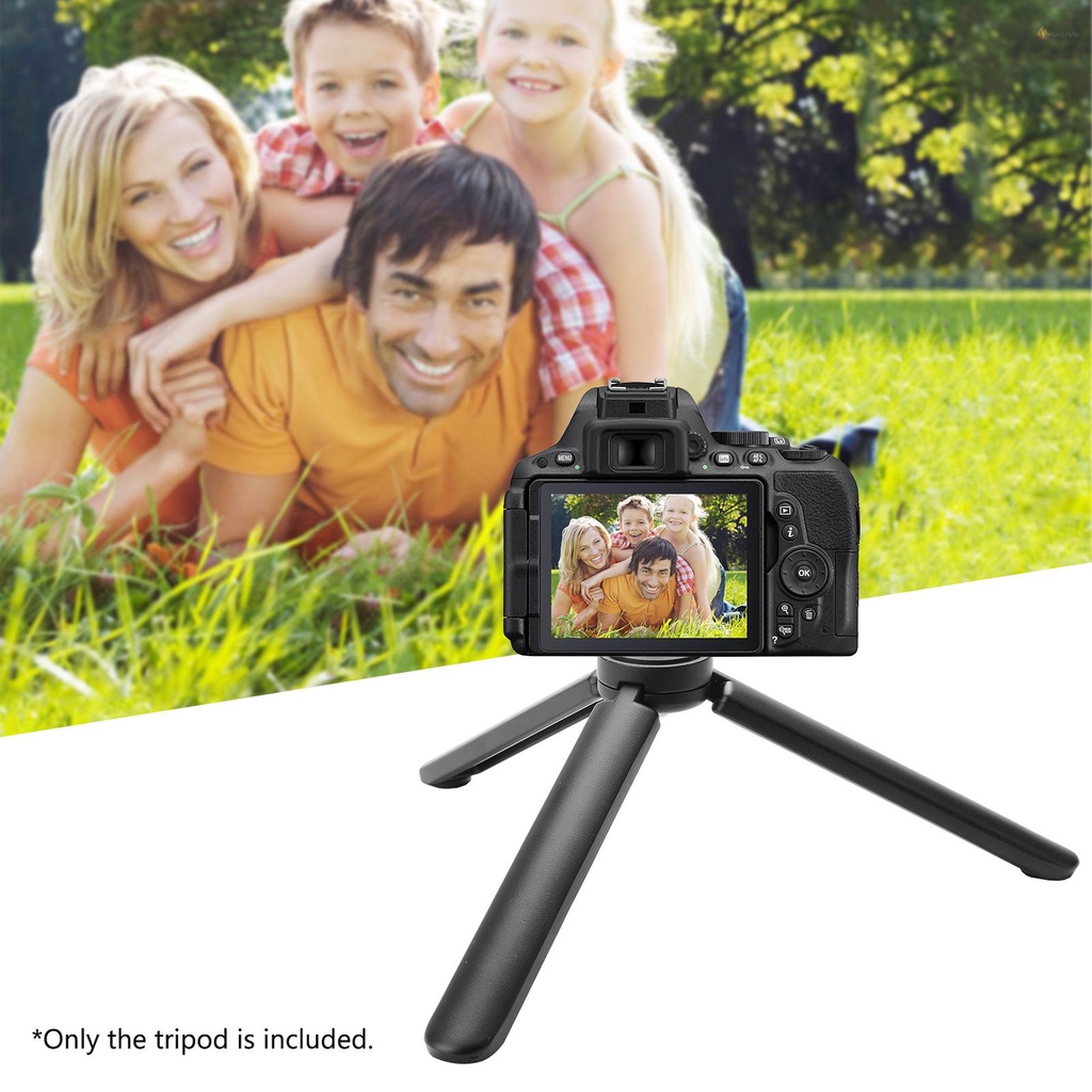 Lightweight Mini Desktop Tripod Aluminum Alloy Tripod Stand with 1/4 Inch Screw Wrench for DSLR ILDC Camera Camcorder Projector