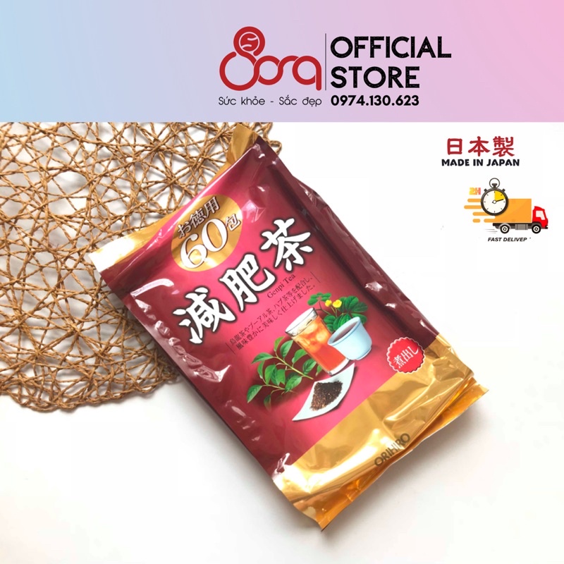 Trà giảm mỡ bụng thảo dược Genpi Orihiro 60 gói Nhật Bản