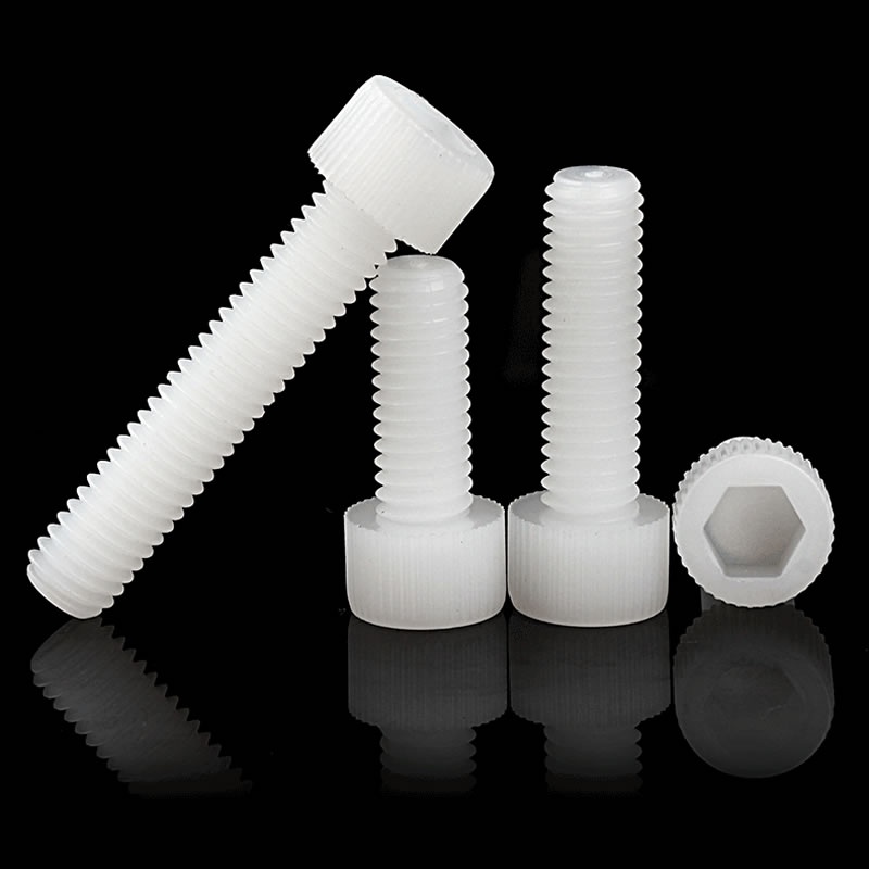 Bộ Bu Lông Đầu Lục Giác M3 M4 M5 M6 M8 Bằng Nhựa Nylon Màu Trắng