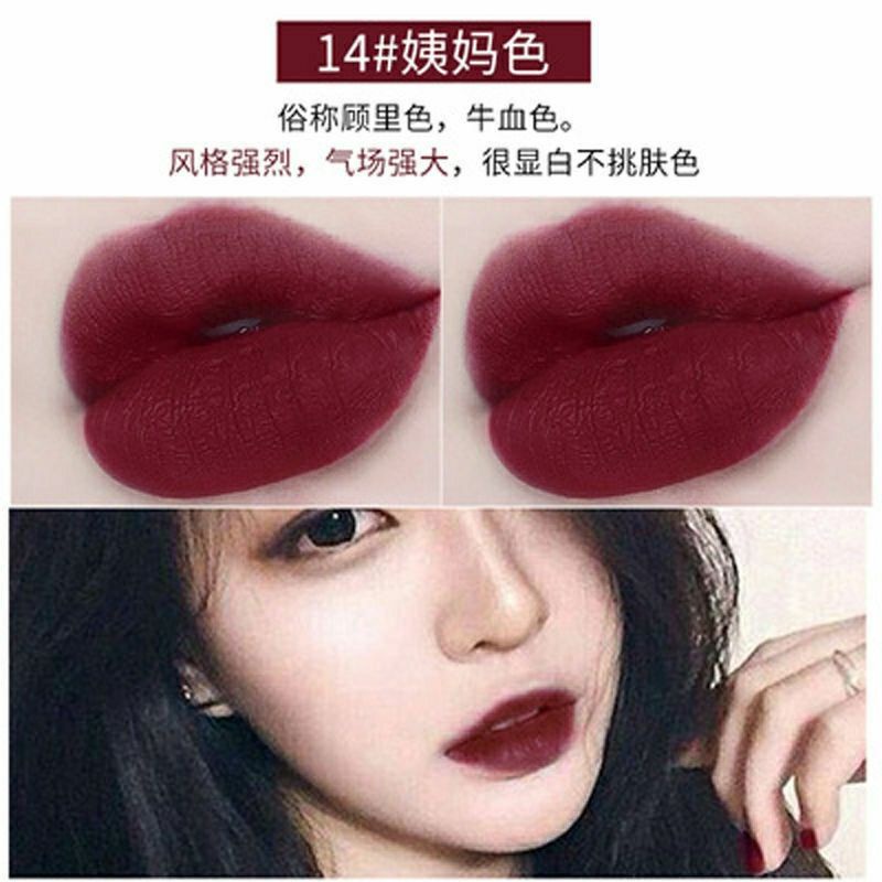 Bán Chạy#Son Lì Tông Màu Cherry 9 / 14 Phong Cách Pháp Cho Nữ