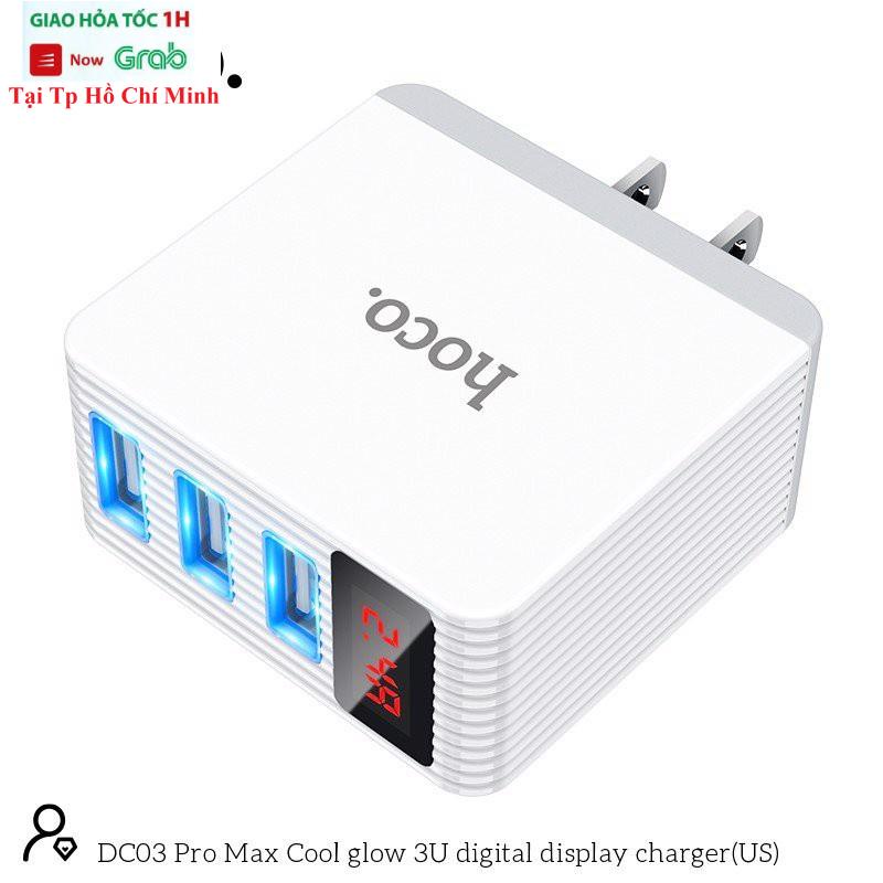 Cốc Sạc Nhanh USB 3.0A Hoco DC03 - Đèn Led