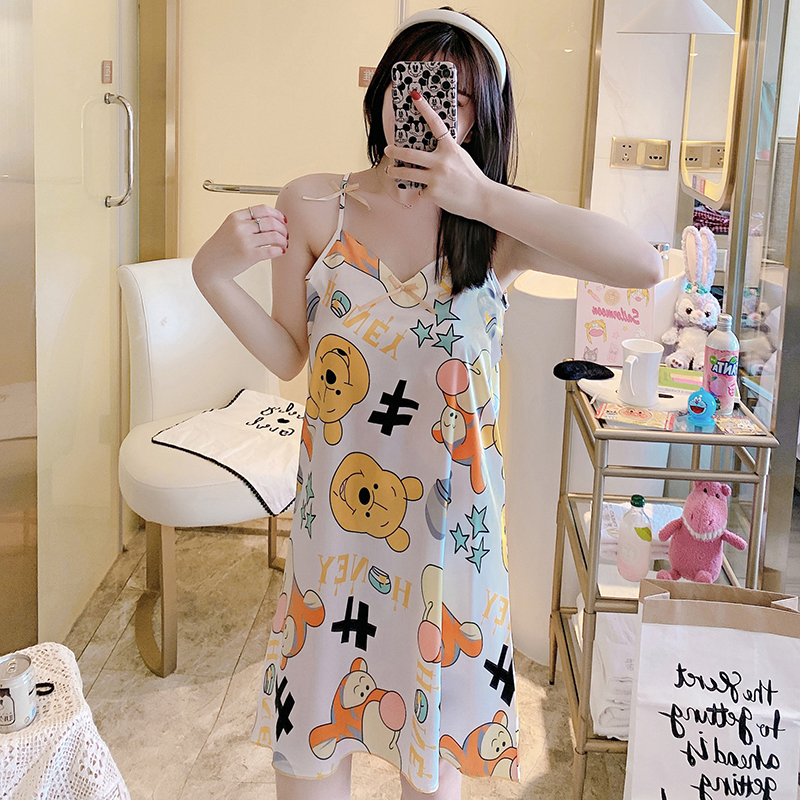 Đầm Ngủ Hai Dây Vải Lụa Có Mút Đệm Ngực Cho Nữ | BigBuy360 - bigbuy360.vn