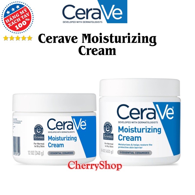 [Hàng USA] Kem dưỡng ẩm dành cho da khô CeraVe Moisturizing Cream (340g)