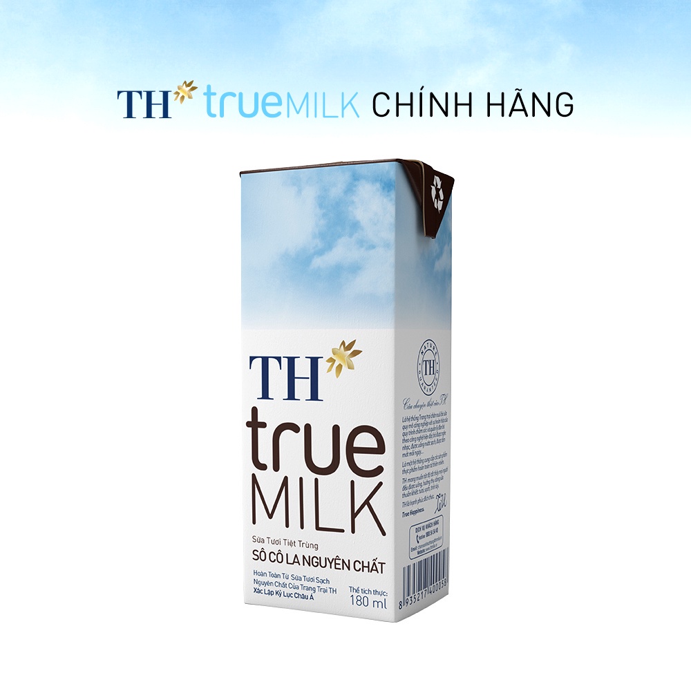 [HSD T8-2022] Thùng 48 Hộp Sữa tươi tiệt trùng TH true MILK HƯƠNG SÔCOLA 180ml