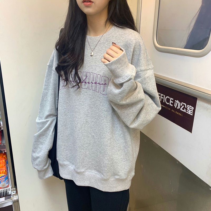 Áo Sweater Mỏng Tay Dài Dáng Rộng Thiết Kế Mới Thời Trang Mùa Thu Theo Phong Cách Hàn Quốc