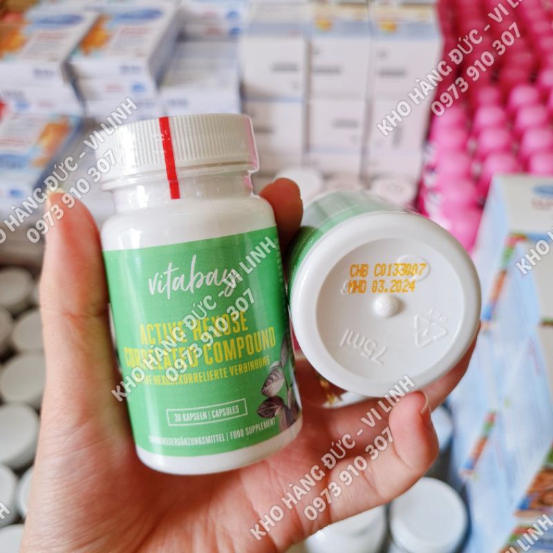 AHCC Vitabay 500mg Đào Thải Tiêu Diệt HPV  - Hộp 30 Viên