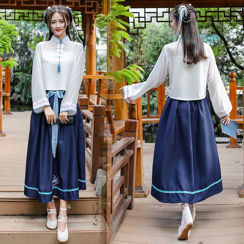 Bộ Hán Phục Cách Tân Dáng Dài Phong Cách Cổ Điển Thời Trang Cho Nữ