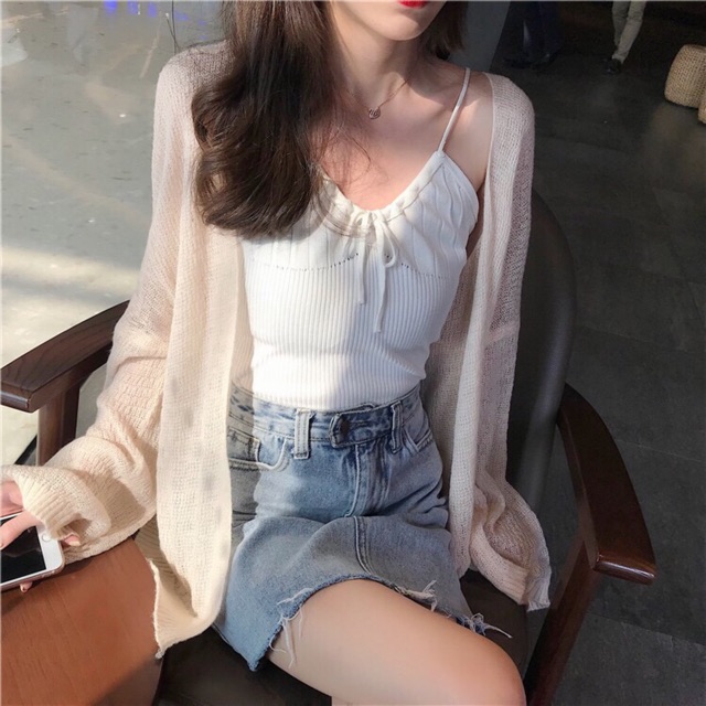 Áo khoác cardigan len mỏng siêu hot