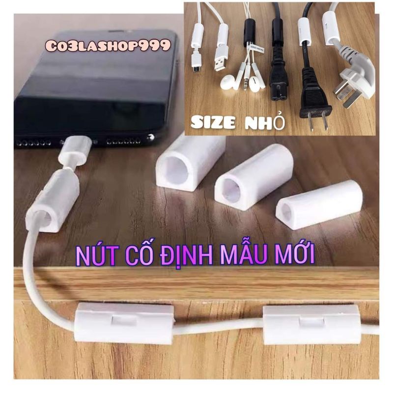 Nút dán cố định, đi luồn dây điện, dây cáp mẫu mới, có kèm keo dán acrylic