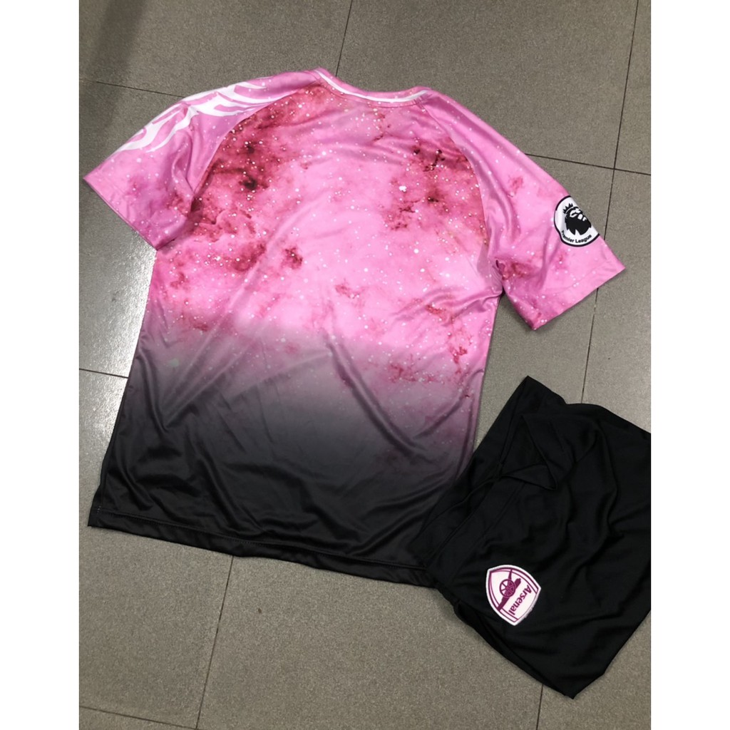 Bộ quần áo đá banh Arsenal hồng thiế lạ Galaxy ErosT10 thun cao cấp