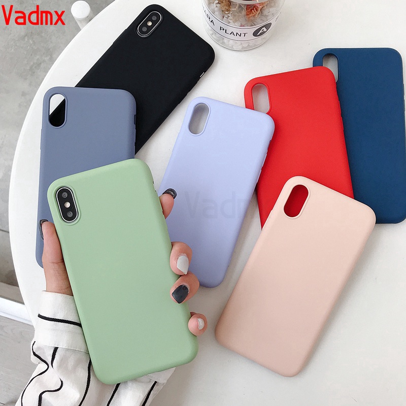 Ốp Điện Thoại TPU Silicone Màu Trơn Cho Samsung Galaxy Note 10+ Plus 10 A70 A60 A50 A40