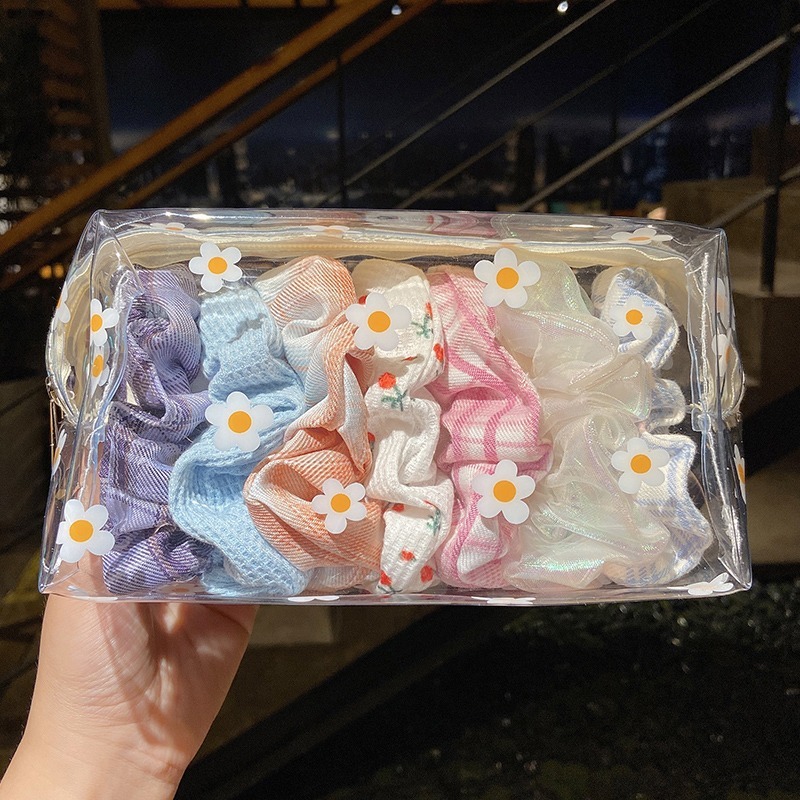 Set 6/ 7 Dây Cột Tóc Co Giãn Thời Trang Hàn Quốc Dành Cho Nữ