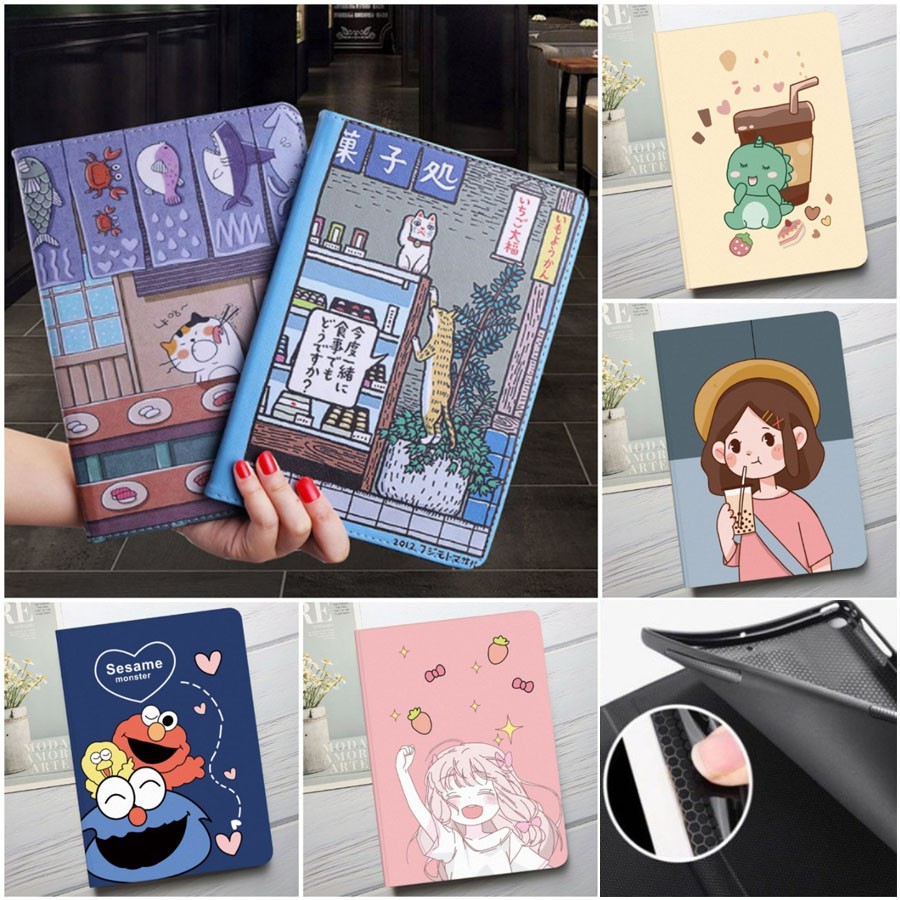 Bao Da iPad Viền Silicone Hoạt Hình - Nhiều Model | BigBuy360 - bigbuy360.vn