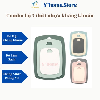 Thớt kháng khuẩn, bộ thớt nhựa kháng khuẩn 3 size