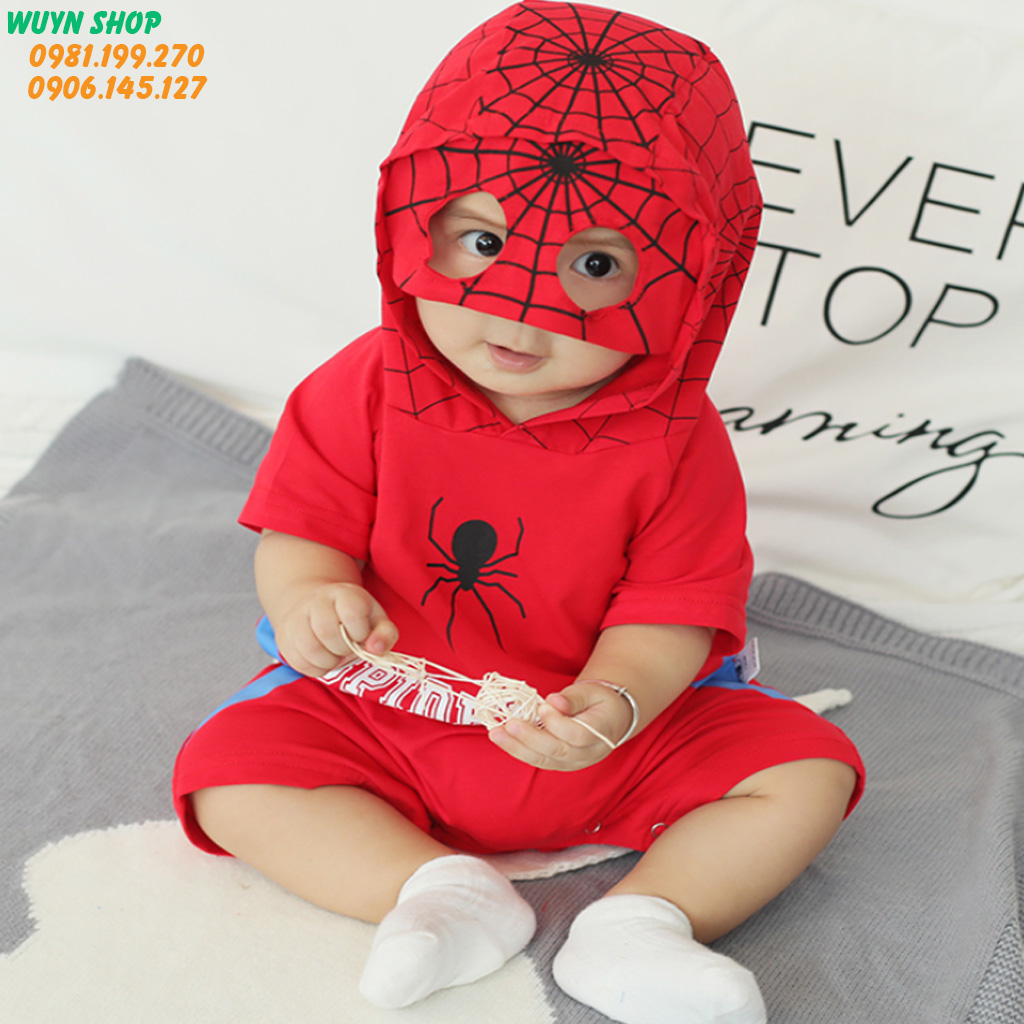 Bộ Siêu Nhân Hoạt Hình Cho Bé, Bộ Body Cộc Tay Siêu Anh Hùng Cho Bé