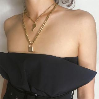 Dây Chuyền Lớp Mặt Hình Ổ Khóa Và Chìa Khóa Thời Trang Cho Nữ