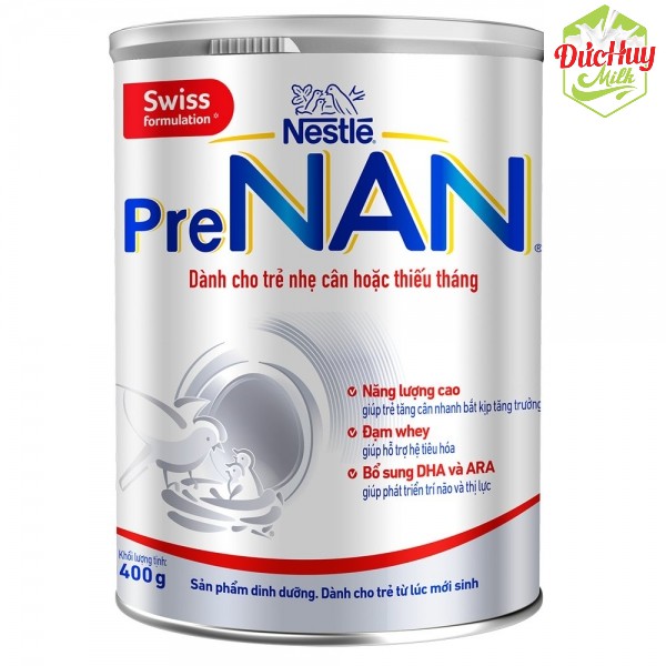 Sữa bột Nestle Pre Nan 400g Dành cho trẻ sinh non, nhẹ cân