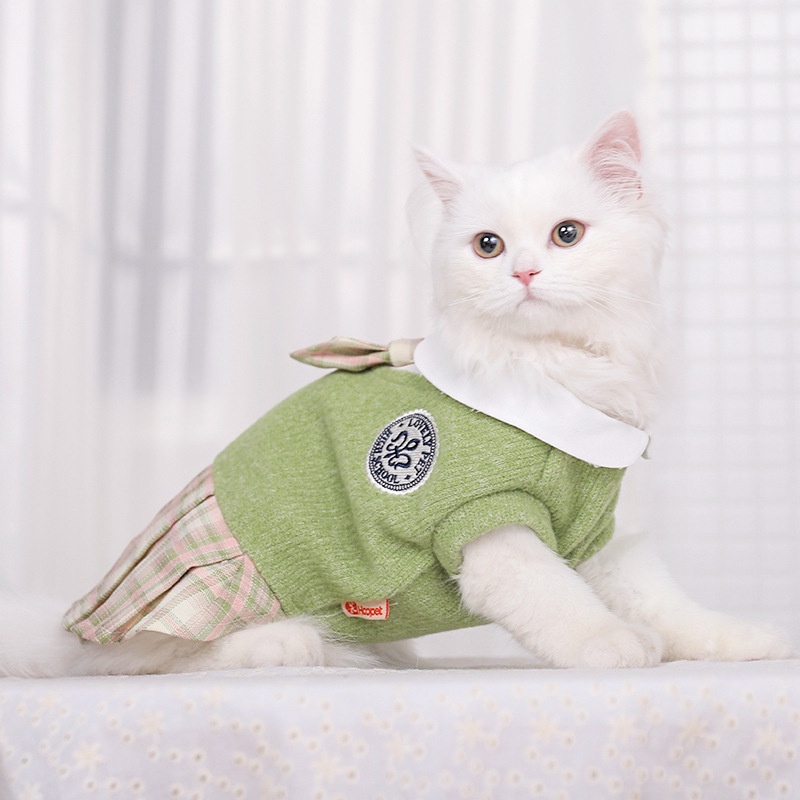 Đầm Màu Xanh Lá / Hồng 27Pets} JK Cho Chó Mèo