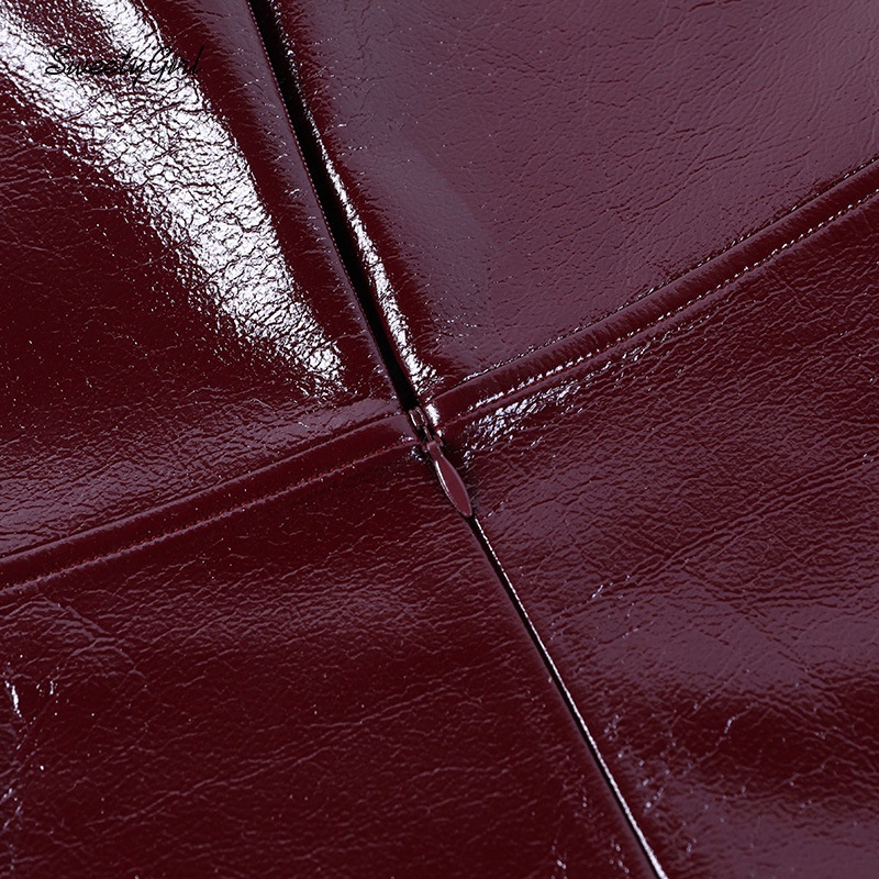 Đầm Da PU Mini Không Tay Màu Trơn Thời Trang 2022 Quyến Rũ Cho Nữ