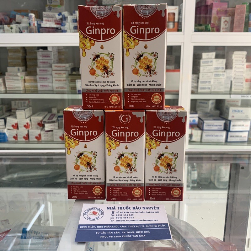 Xịt họng keo ong Ginpro 30ml