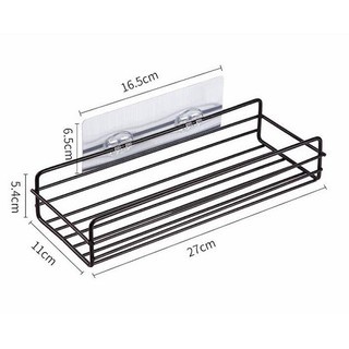 Kệ Dán Tường Sắt Hình Chữ Nhật Để Đồ Nhà Tắm, Kệ Nhà Tắm Dán Tường Cao Cấp