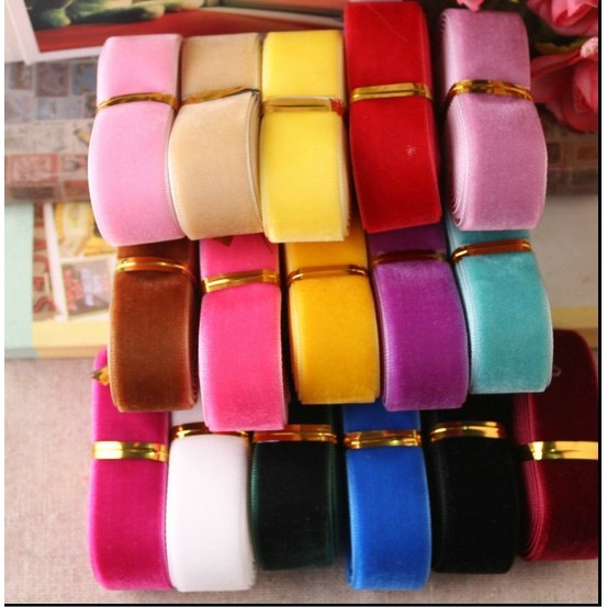 Cuộn dây ruy băng nhung mềm thoải mái kích thước 5 yards 3/8&quot; 10mm dùng làm đồ trang sức thủ công tiện lợi