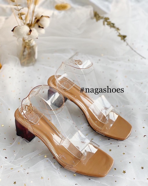 Sandal quai mika gót vuông sang chảnh Mã S63