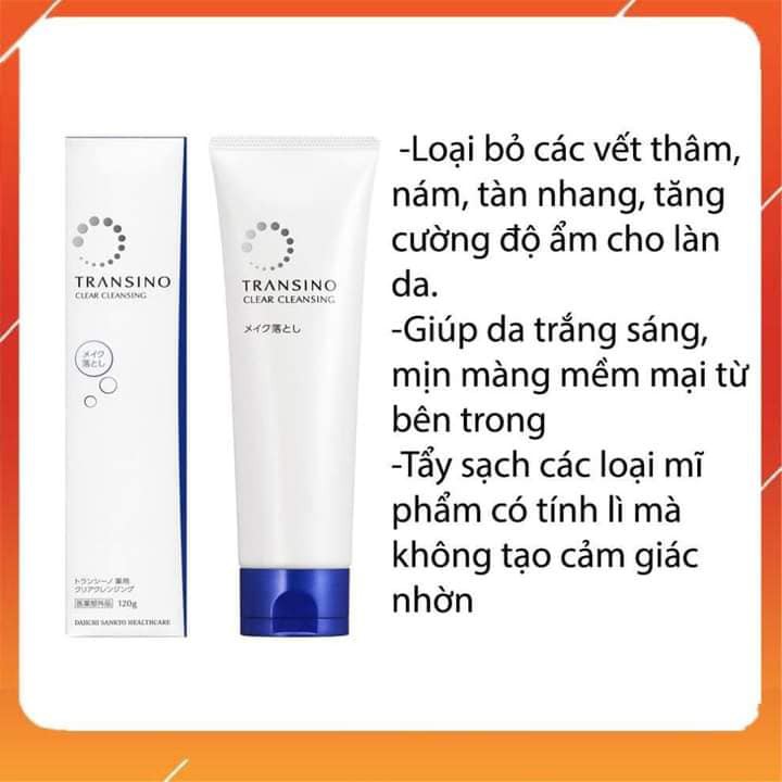 Sửa rửa mặt Transino Clear Wash 100g giảm sạm nám
