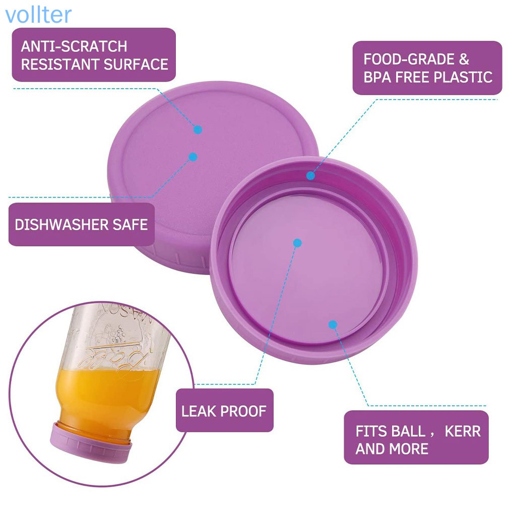 Set 16 Nắp Nhựa Đậy Kín Chai Lọ 70mm 86mm