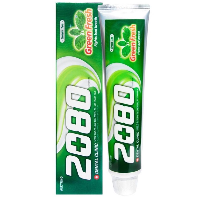 KEM ĐÁNH RĂNG 2080 trắng răng tinh chất Than Hoạt Tính,Kem Đánh Răng 2080 trà xanh Giải Nhiệt,Kem trắng răng chuyên biệt